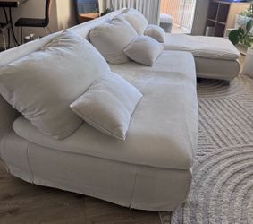 L shaped couch.  IKEA Soderham 2 pieces