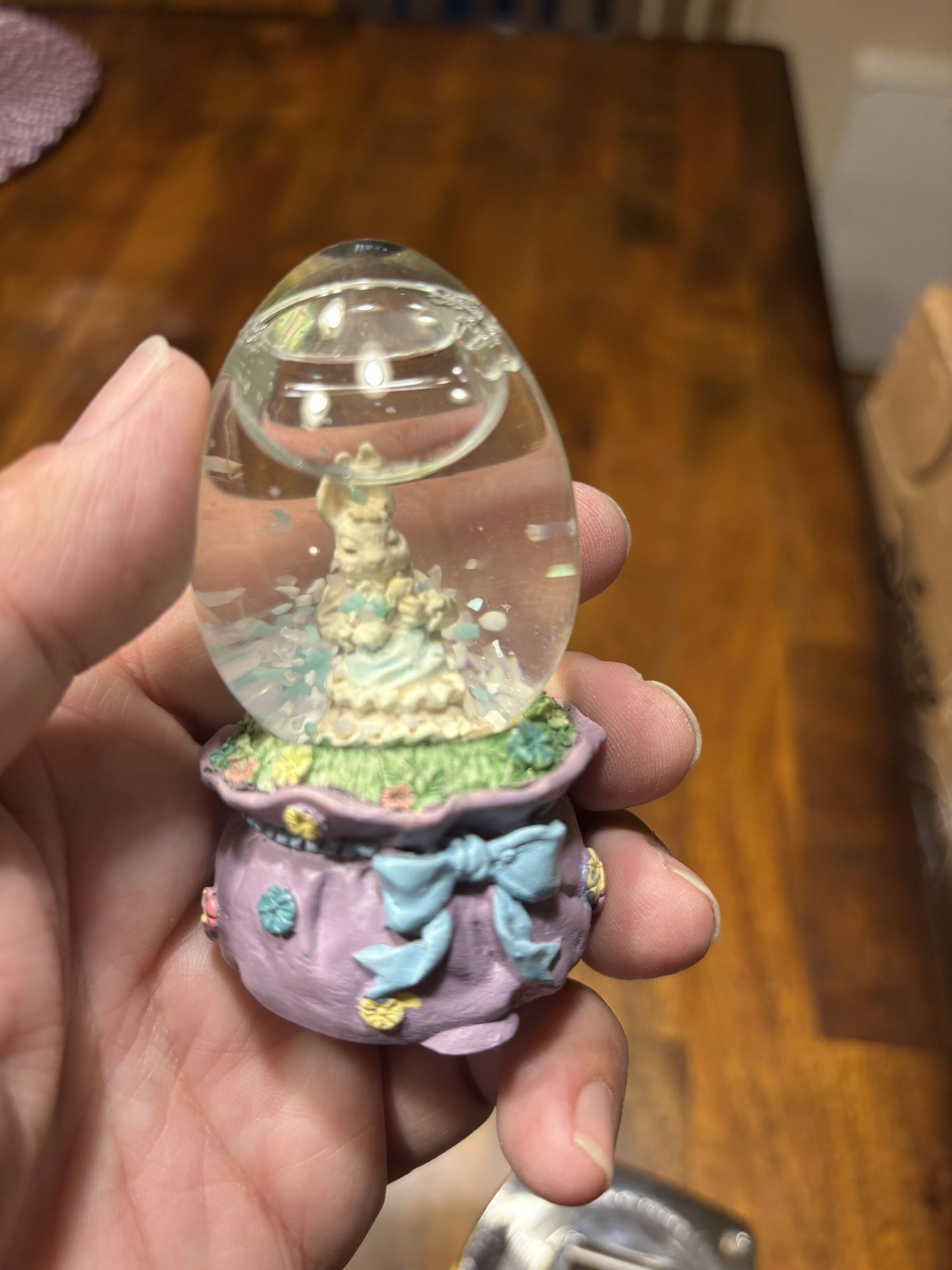 Easter themed water globe