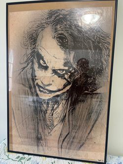 Title: The Dark Knight Trilogy – Joker Portrait Framed Poster