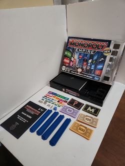 Monopoly Empire Silver Edition Board Game 2014 A4770 Hasbro 90% Complete READ