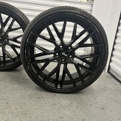 24 Inch Niche Rims Black 