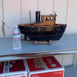 Wooden tugboat