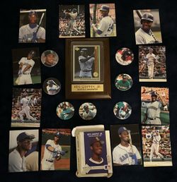 Ken Griffey Jr. Seattle Mariners Vintage Memorabilia Lot – Plaque, Photos & Collectibles