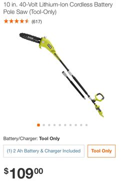 Ryobi pole saw 40v (tool only ) #301