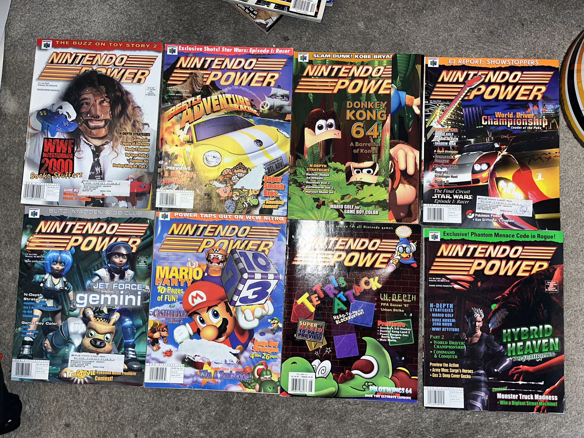 14 Vintage N64 Nintendo Power Video Game Magazines 90s . With posters 