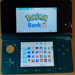 Aqua Nintendo 3DS Modded With Several Games 