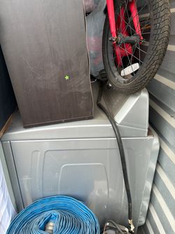 Gray Front-Load Dryer and top load washer