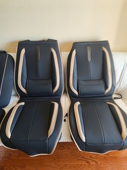 Two-Tone Leather Car Seat Covers Set