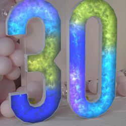 Marquee Numbers 30 for Party