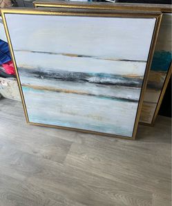 Aqua abstract painting