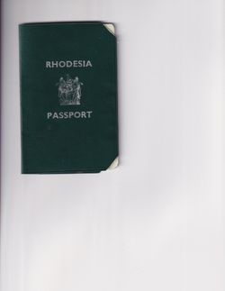 Vintage 1960s Rhodesian Bush War Passport