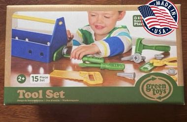 NIB New Green Toys: Tool Set Blue (10 x 5 x 9 inches) No BPA, phthalates, PVC. Dishwasher Safe