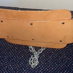 Leather Dipping Belt With Chain