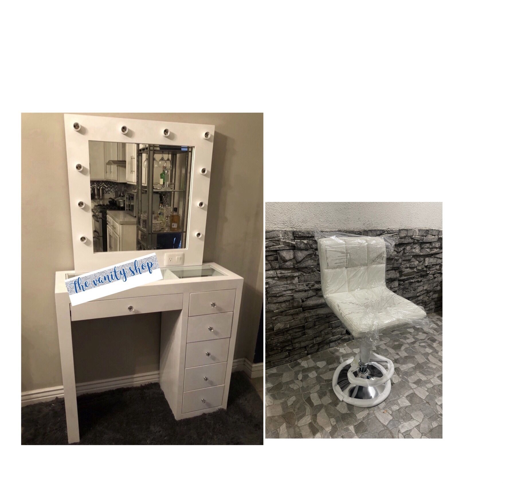 Vanity Set With Chair