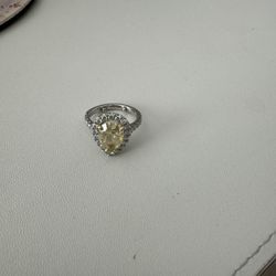 Diamond Engagement Ring 3 Carats Pear Shaped 