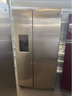 Ge side by side stainless steel refrigerator