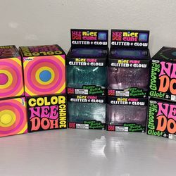 Needoh glitter and glow nice cubes and color change