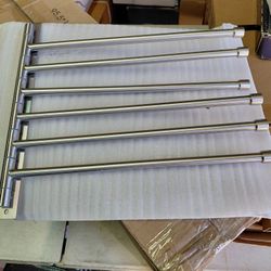 Wudkey 14" Swing Arm Towel Bar In Stainless Steel 