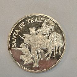 1971 Santa Fe Trail 150th Anniversary Sterling Silver Medal