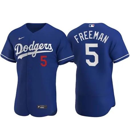 Los Angeles Dodgers Freddie Freeman #5 Blue Nike Men's Jersey