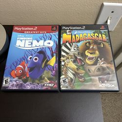 Finding Nemo Greatest Hits + Madagascar Games Bundle (Sony PlayStation 2 PS2)