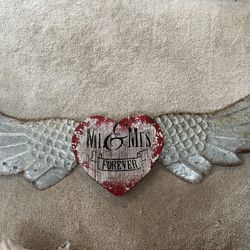 M.r & Mrs. Forever Angel Wings Decor 