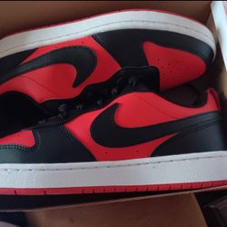 Nike 7 Y red black and white shoes