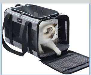 Pet carrier, dogs or cats, bag , Vceoa 17.5"x11"x11" Pet Carrier for Cats Toy of Fabric Pet Home