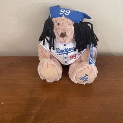 Los Angeles Dodgers Teddy Bear And Frame 