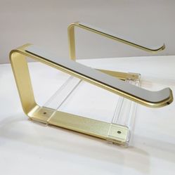 Golden Laptop Stand and Riser for Desk (Macally)