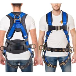 Palmer Safety Hammerhead 5pt Safety Harness Back Padded, QCB Chest, Tongue Buckel Legs Straps, Back & Side D-Rings Medium