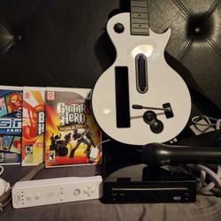 Black Nintendo Wii Music Bundle with Component AV Cables