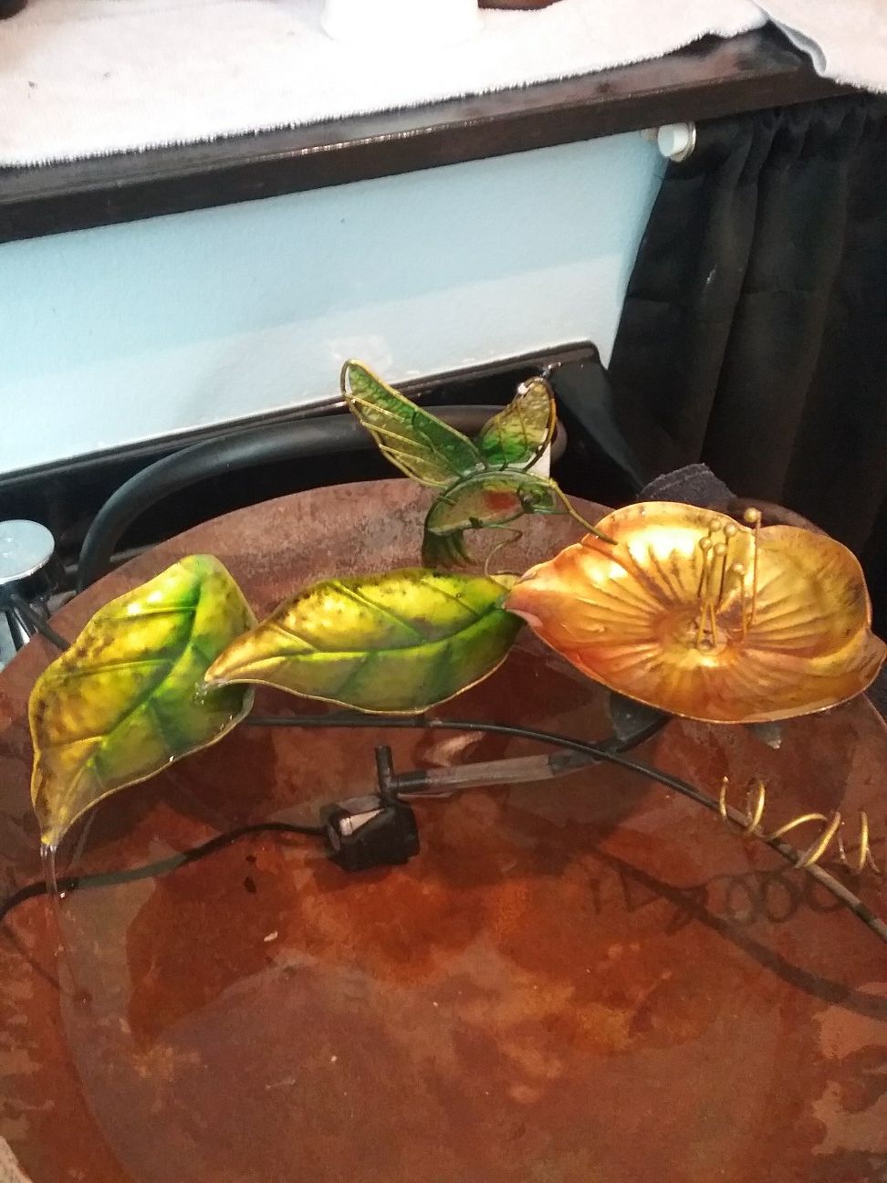 Hummingbird water fountain