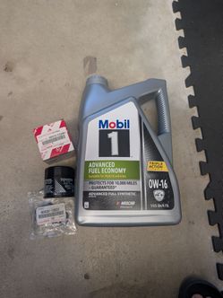 Mobil1 0w-16 5qt jag and Toyota Genuine oil filter and gasket.corolla camry  prius