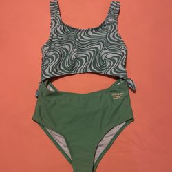 Brand New Reebok Girls Cutout Bathing Suit Size 6X Kids 