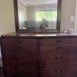 Antique Chest With Mirror