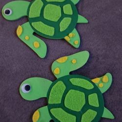2 Craft Turtle Wood
