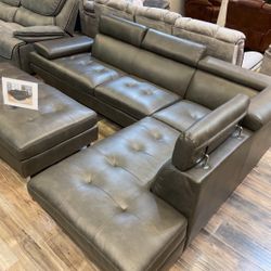 Summer sale event. Ibiza gray sectional with ottoman now $899. Easy finance option. Same day delivery.