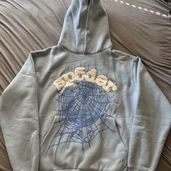 Sp5der Sky Blue hoodie