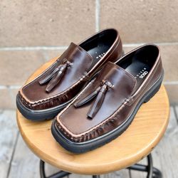 Brown/Burgundy tassel ASOS Loafers Shoes Size 8