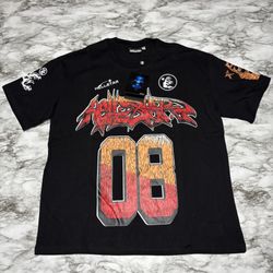 Hellstar 08 Flame Graphic Tee Black Size L New With Tags Short Sleeve Shirt