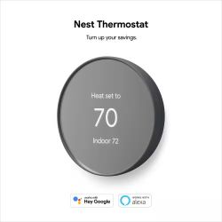 Nest Thermostat - Smart Programmable Wi-Fi Thermostat - Charcoal