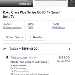Roku Class Series QLed 4k Smart Tv