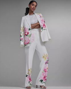 Karl Lagerfeld Paris // White Floral Blazer + Trouser