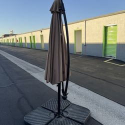 8.2-ft Steel Gray Cantilever Patio Umbrella