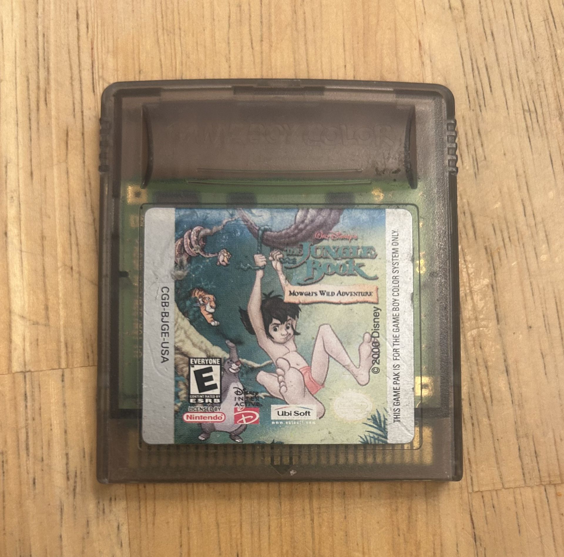 The Jungle Book: Mowglis Wild Adventure Nintendo Gameboy Color Game GBC Cartridge