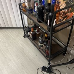 Bar Cart. Fits Over 50 Bottles