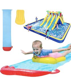 New Inflatable Water Slide for Big Kids w/ 19.1ft Attachable Slide