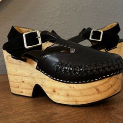 Free People Emmer Whipstitch Clogs Women Size 7