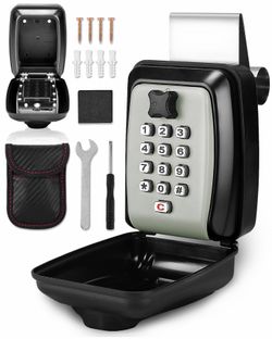 Car Lock Box Punch Button Combination Car Window Key Safe Box Portable Key Storage Waterproof Security Lock Boxes For Keys,Credit Cards And Cash